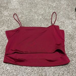 Burgundy Cut Out Croptop
